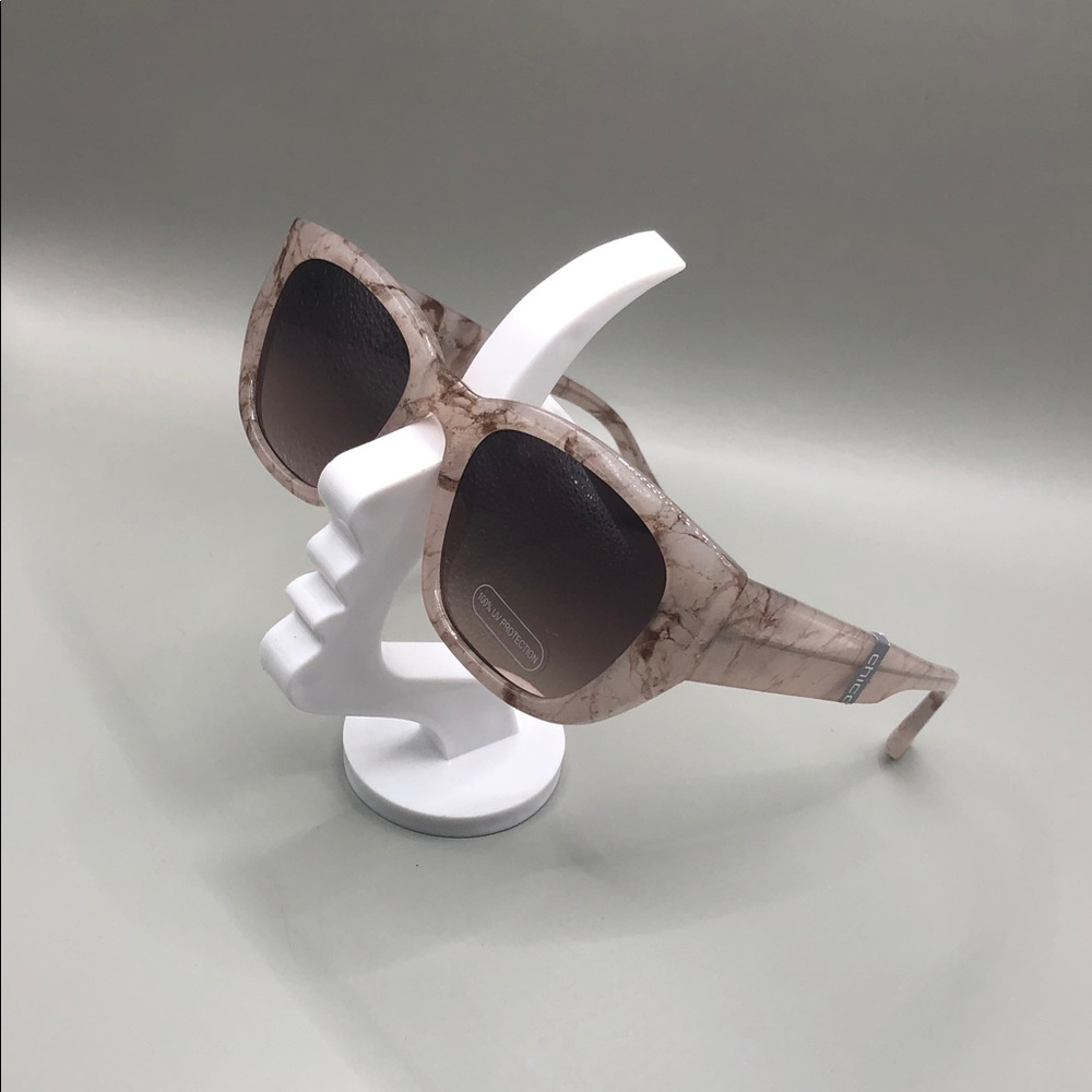 Chico's Semi Oversized Marble Frame Square Sunglasses NEW NWOT